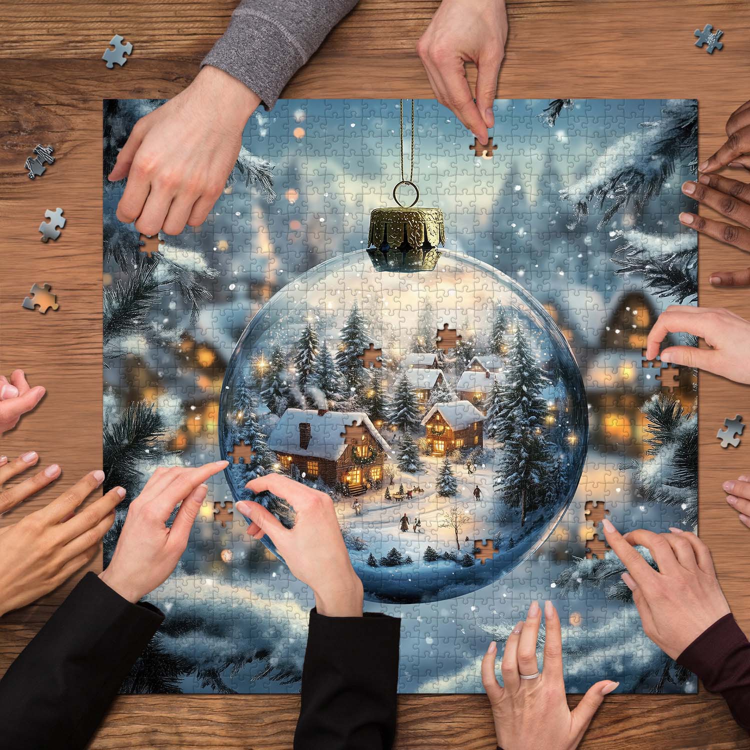 Sparkle Snow Globe Jigsaw Puzzle 1000 Pieces