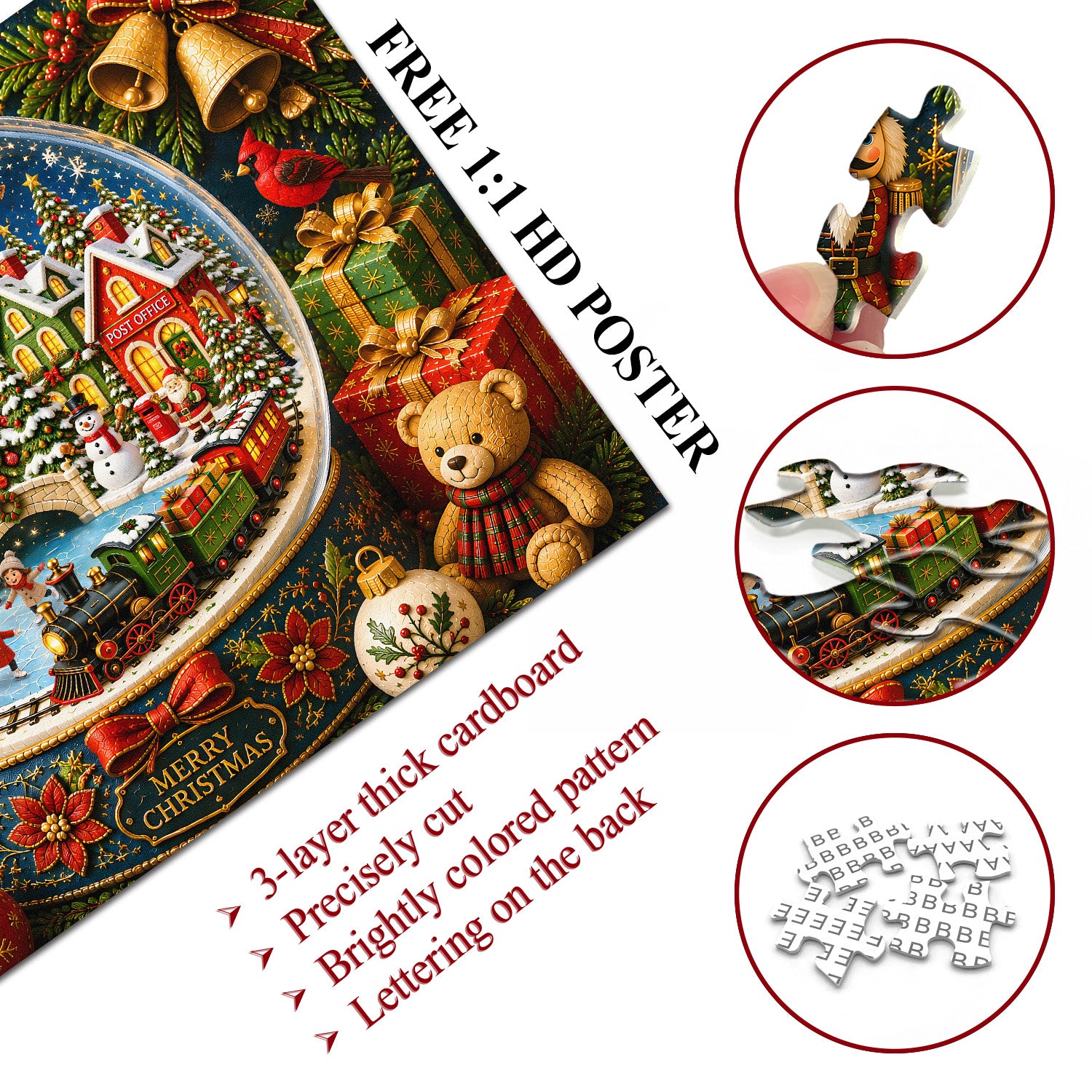 Christmas Snow Globe Jigsaw Puzzle 1000 Piece