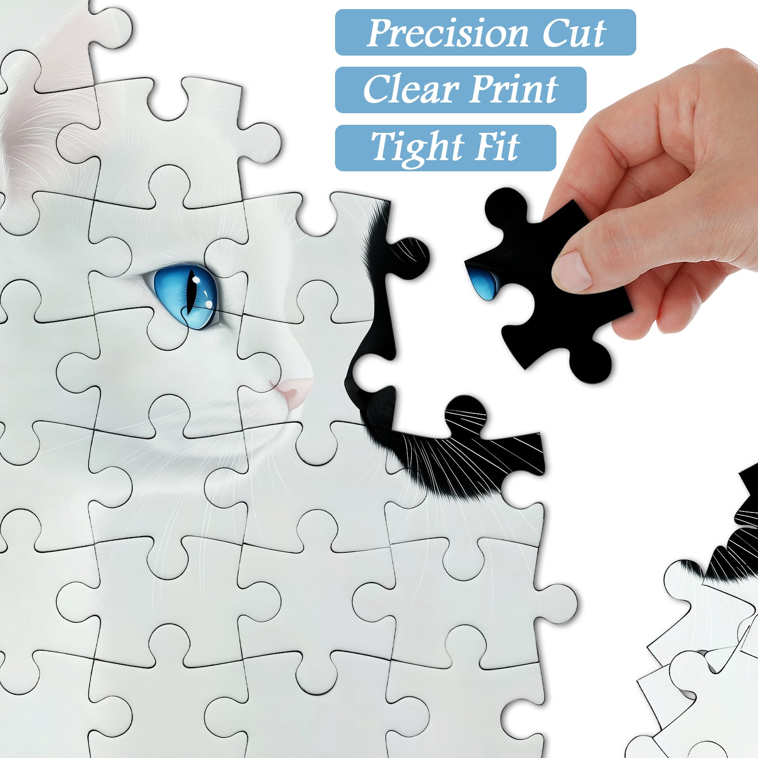 White & Black Cats Jigsaw Puzzle 1000 Pieces