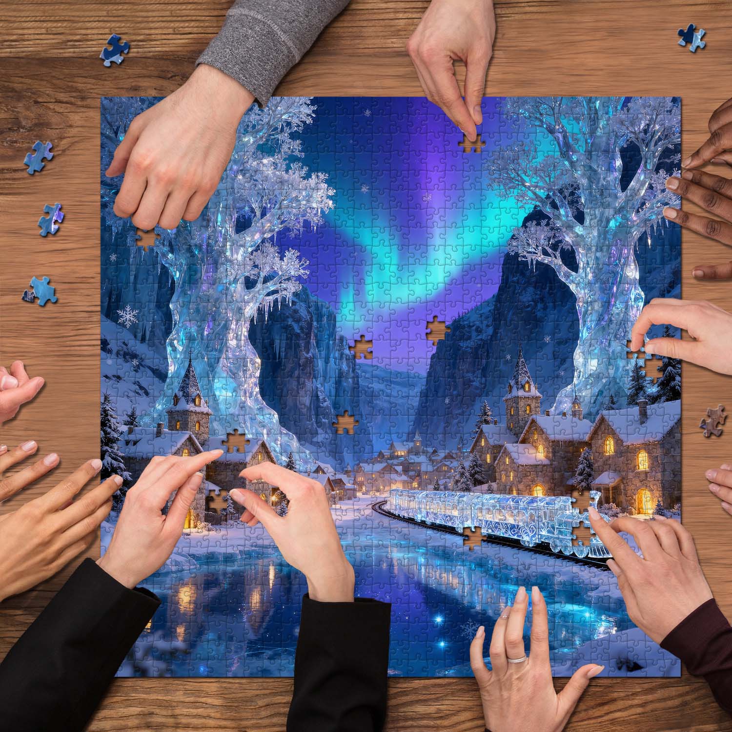 Aurora Crystal Train Jigsaw Puzzle 1000 Pieces