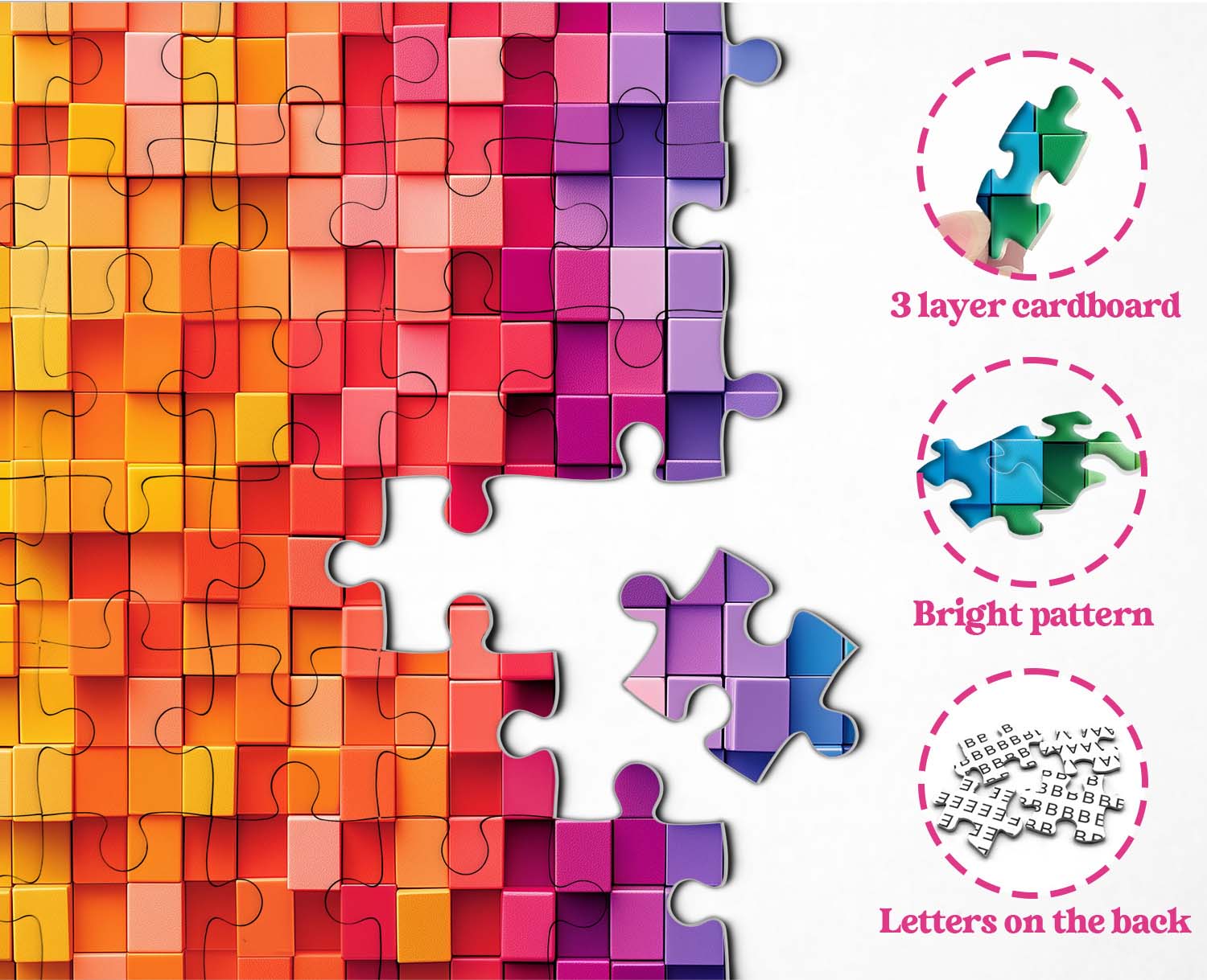 Colorful Mosaic Jigsaw Puzzle 1000 Pieces