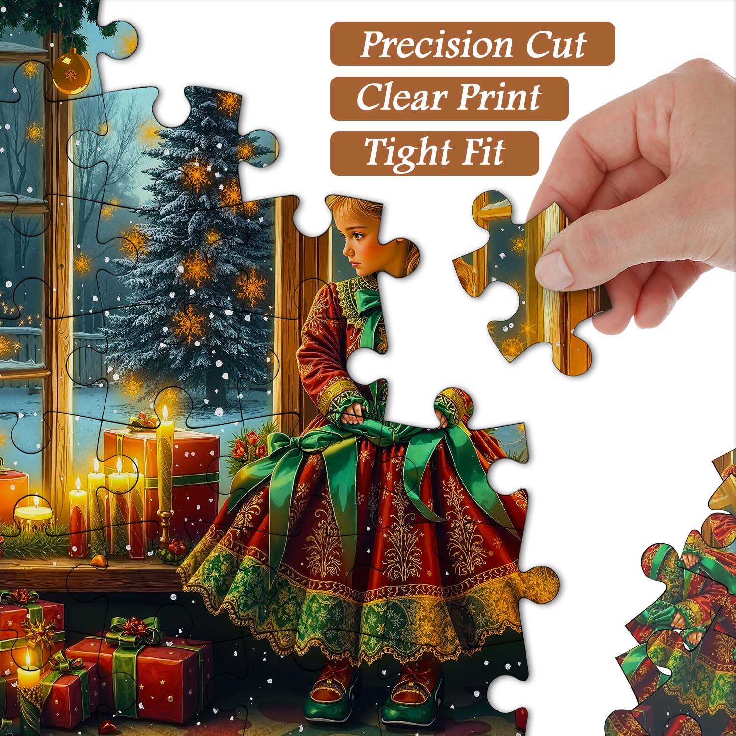 Girl's Christmas Moment Jigsaw Puzzle 1000 Pieces