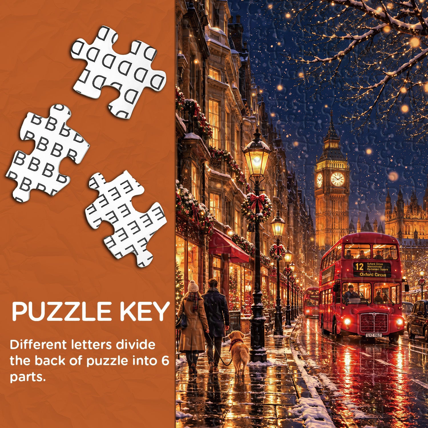 London Snowy Night Jigsaw Puzzle 1000 Pieces