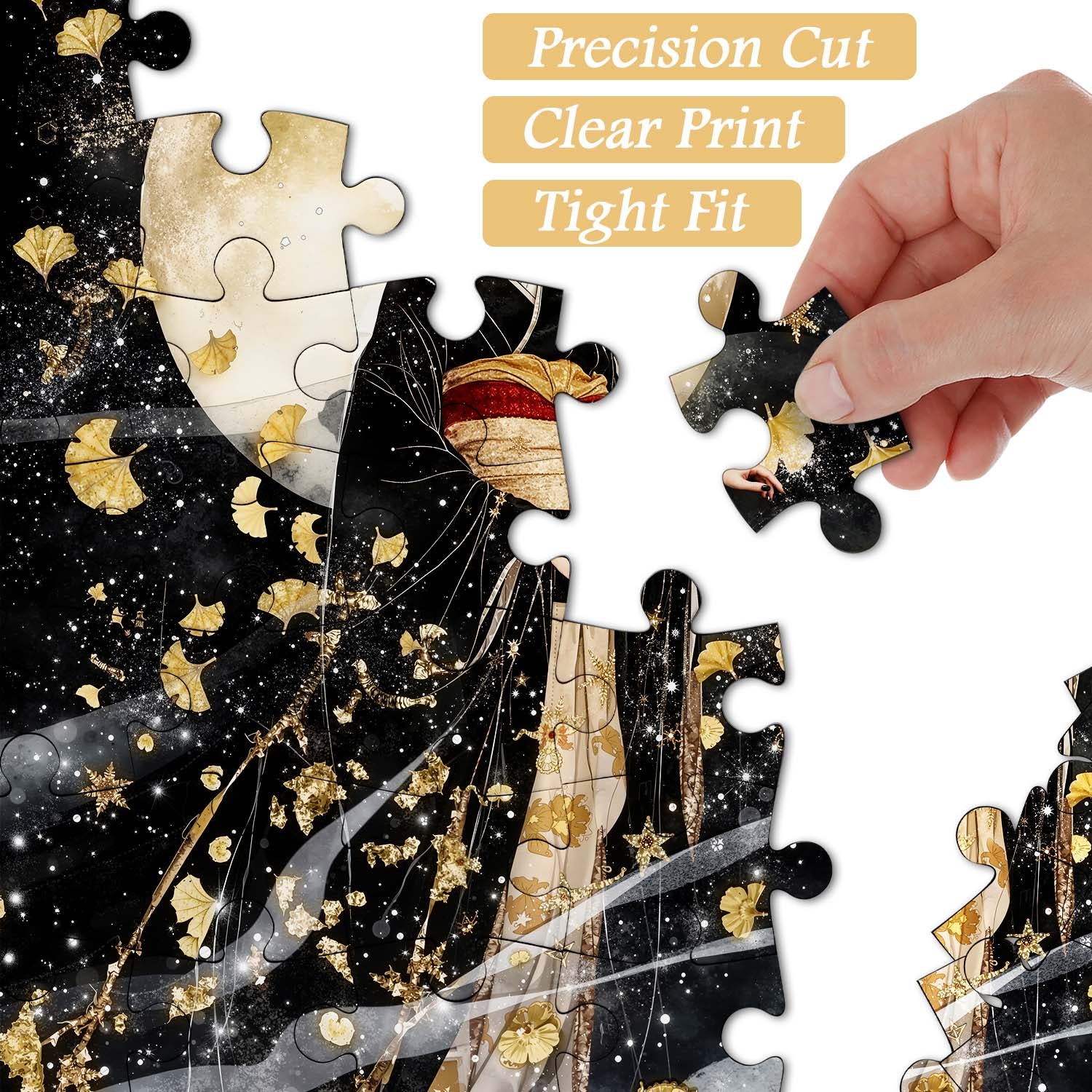 Golden Leaf Geisha Jigsaw Puzzle 1000 Pieces