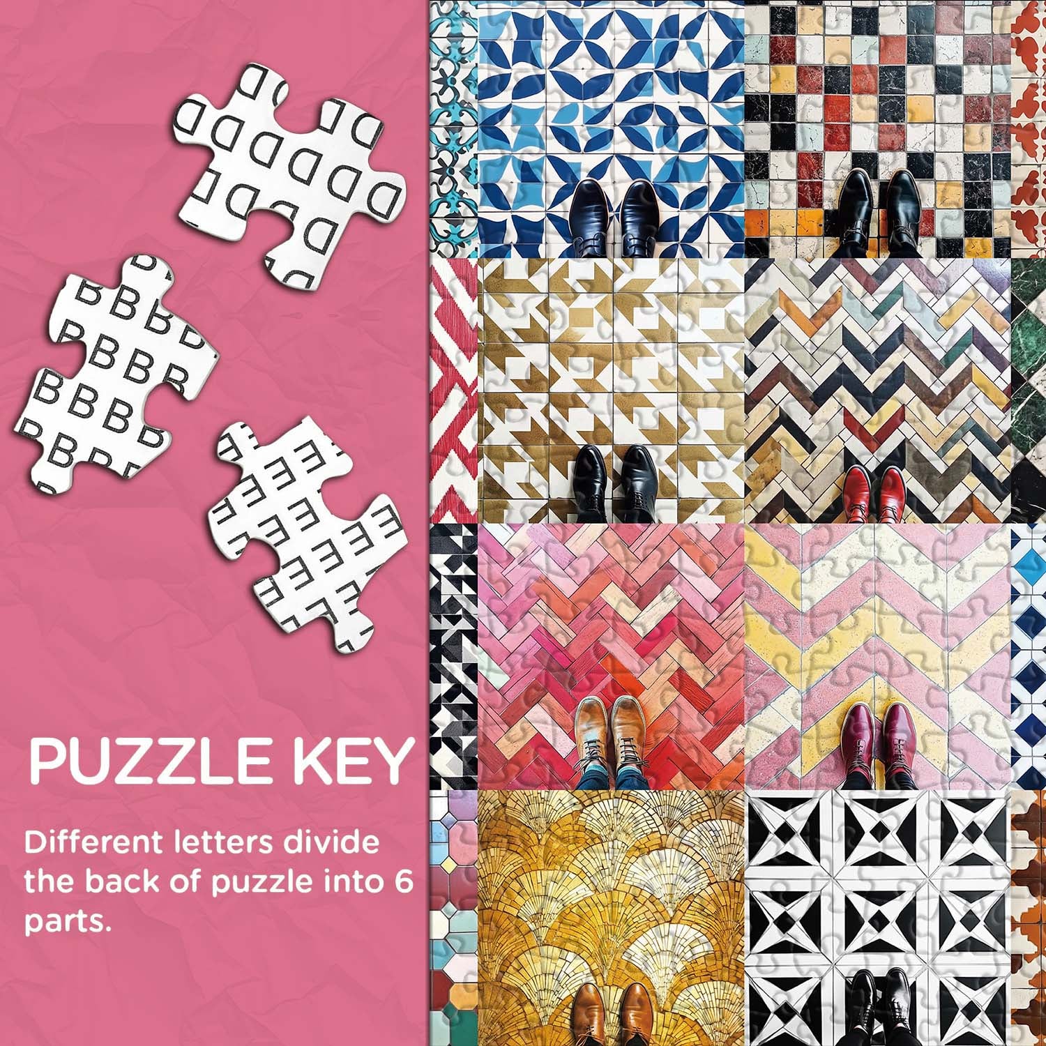 Shoe & Tile Symphony Jigsaw Puzzle 1000 Pieces