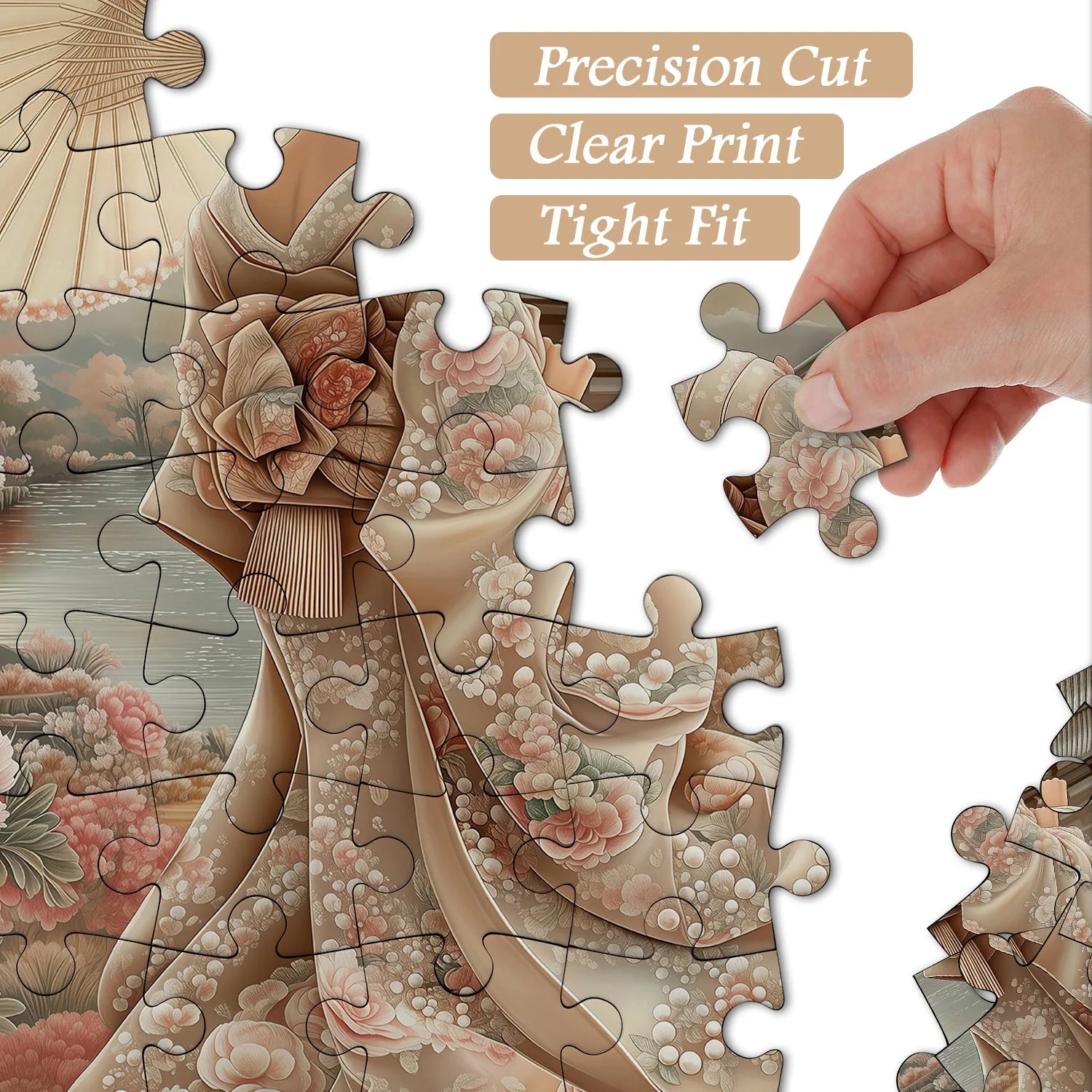 Kimono Floral Feast Jigsaw Puzzle 1000 Pieces