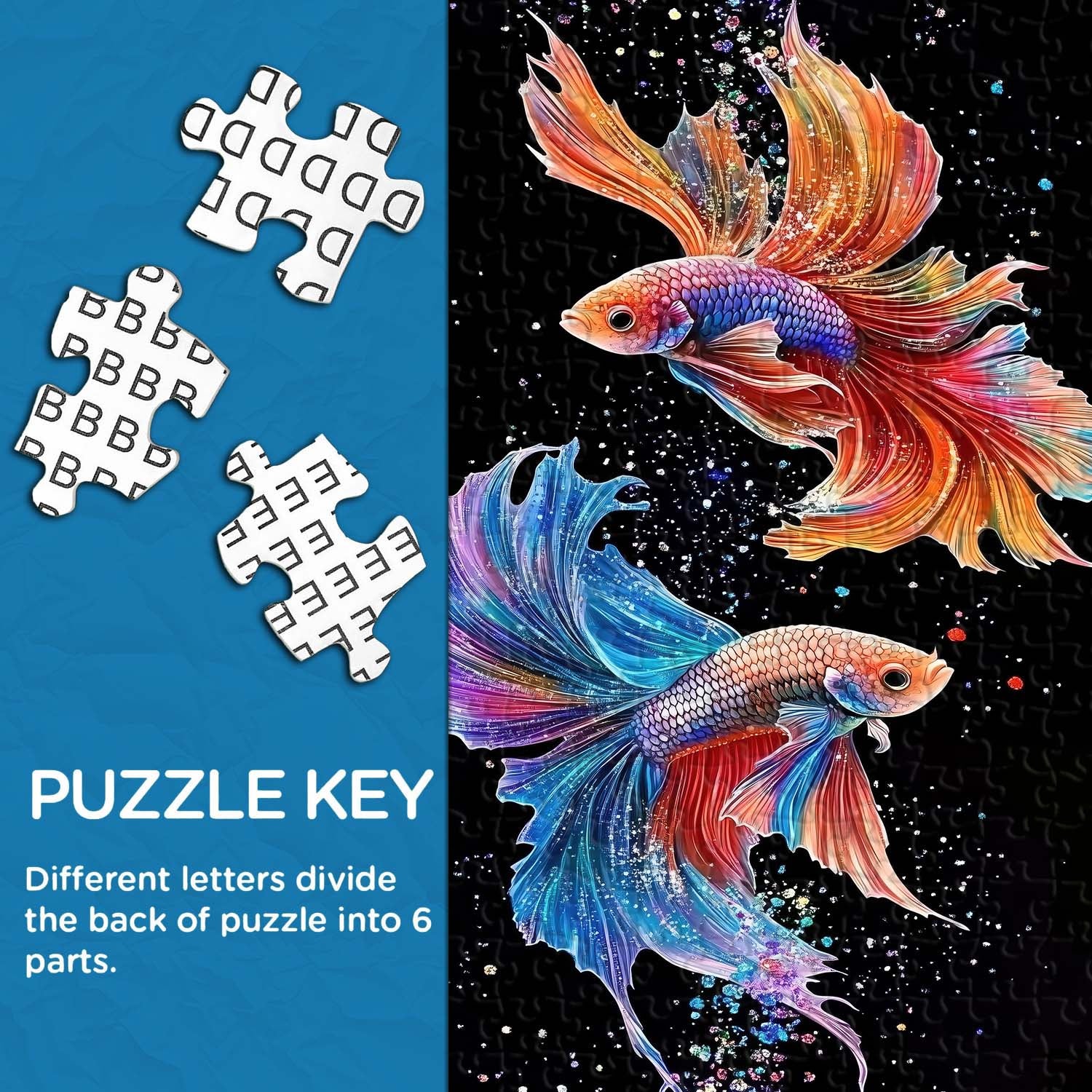 Radiant Watercolor Betta Jigsaw Puzzle 1000 Pieces