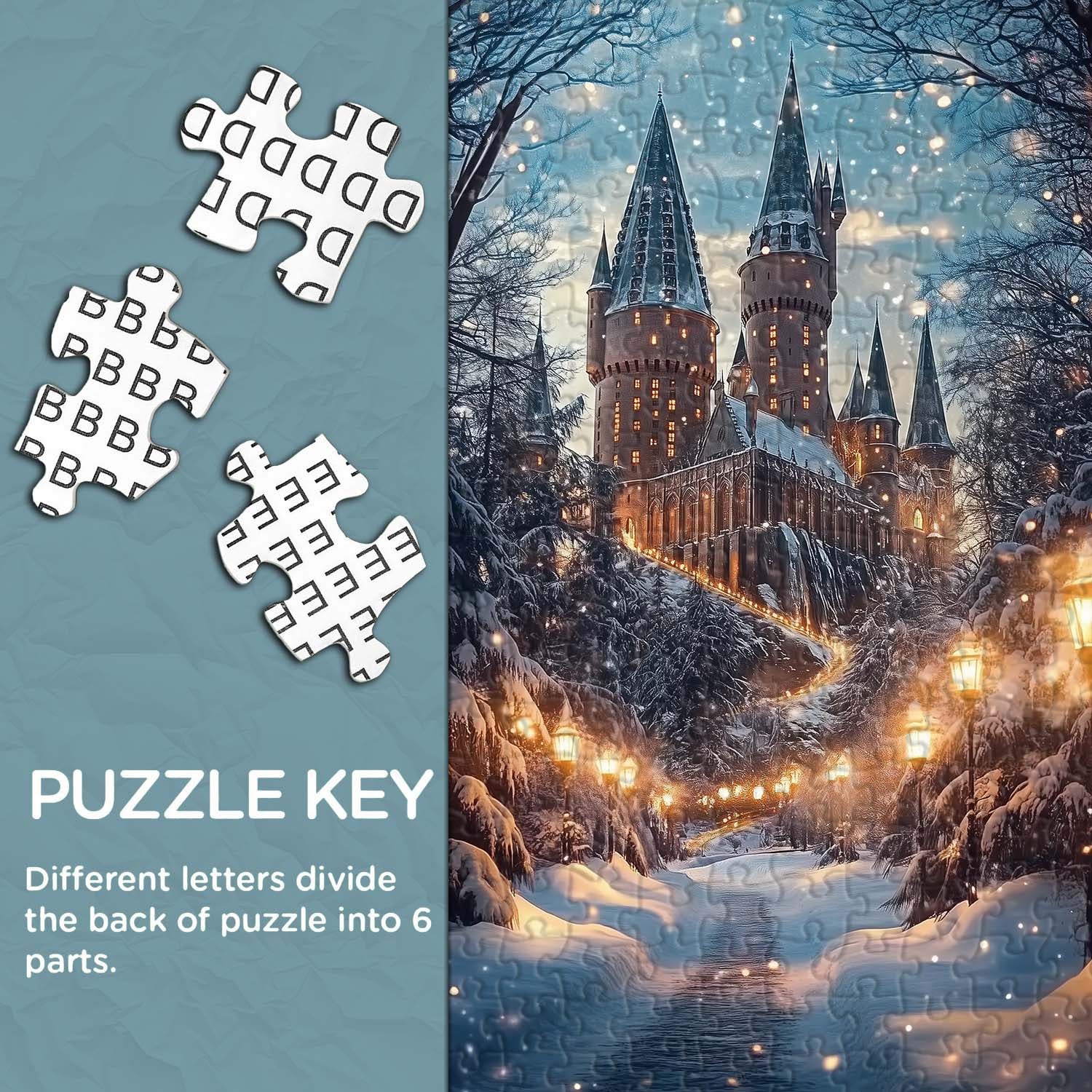 Hogwarts Castle in Winter Jigsaw Puzzle 1000 Pieces