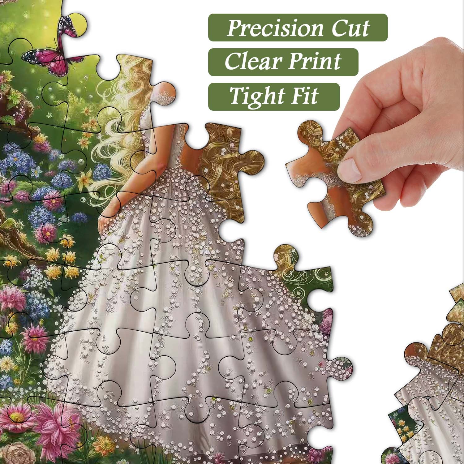 Blonde Beauty Amidst Flowers Jigsaw Puzzle 1000 Pieces