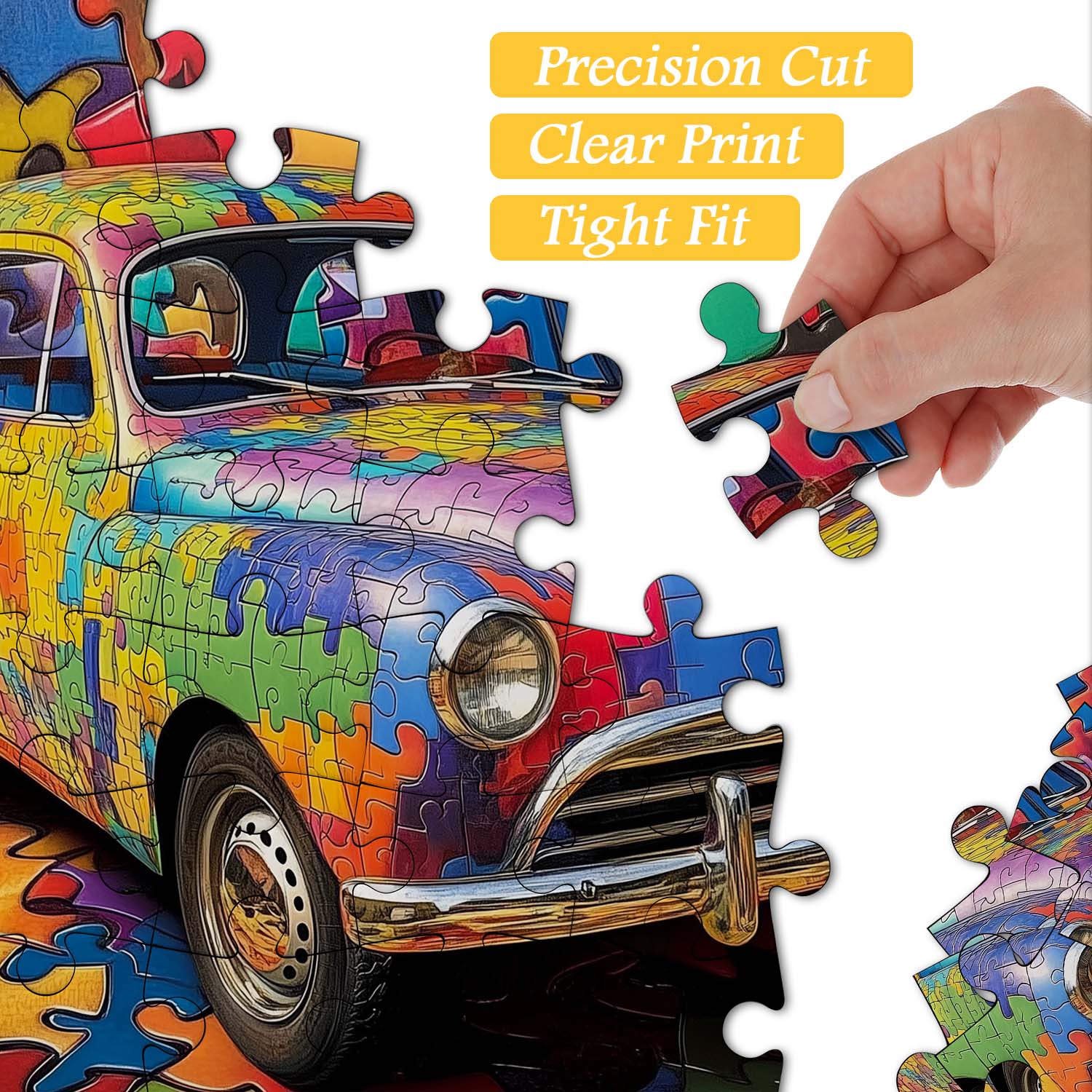 Colorful Retro Car Jigsaw Puzzle 1000 Pieces