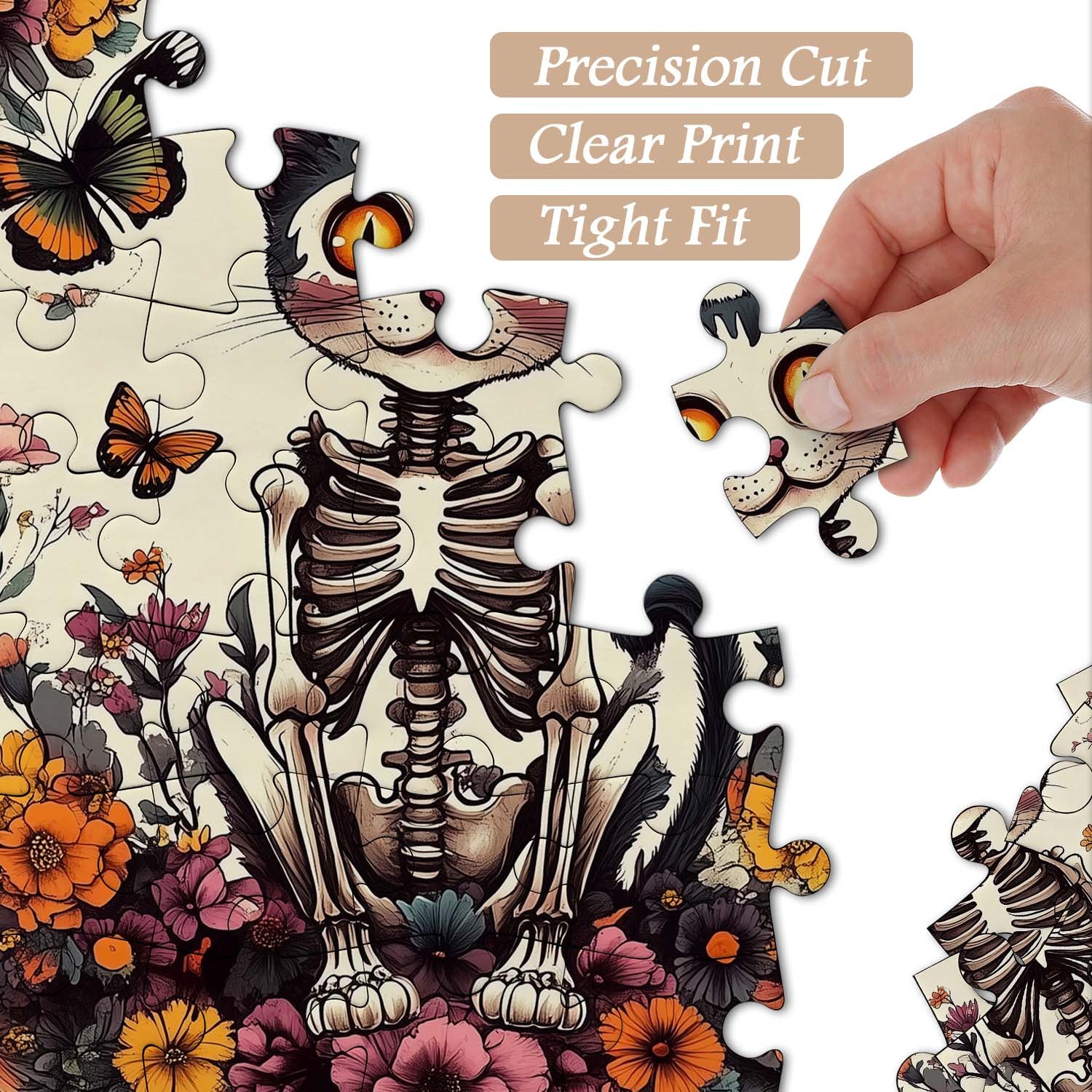 Skeleton Cat Garden Jigsaw Puzzle 1000 Pieces