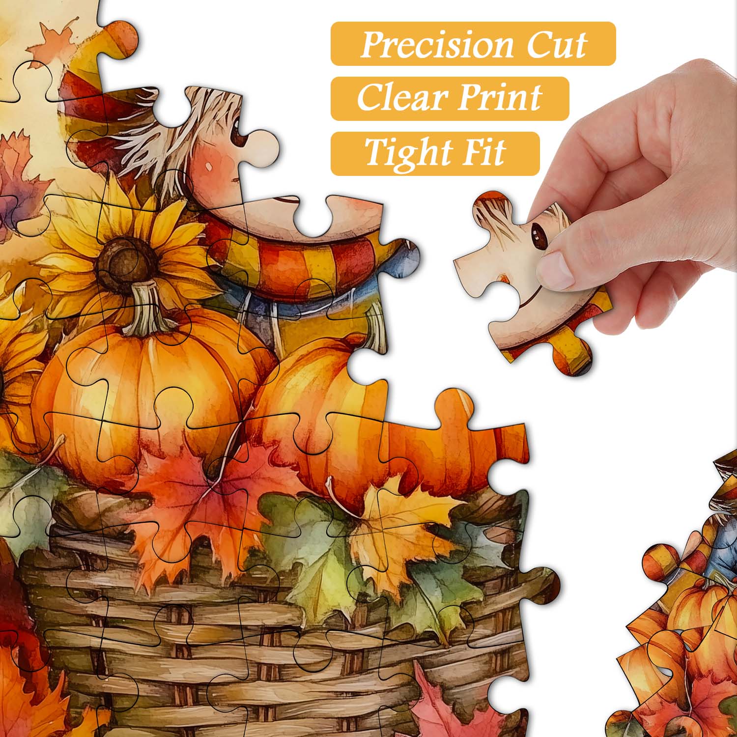 Autumn Basket Scarecrow Jigsaw Puzzle 1000 Pieces