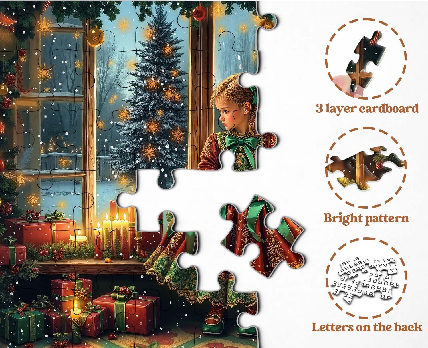 Girl's Christmas Moment Jigsaw Puzzle 1000 Pieces