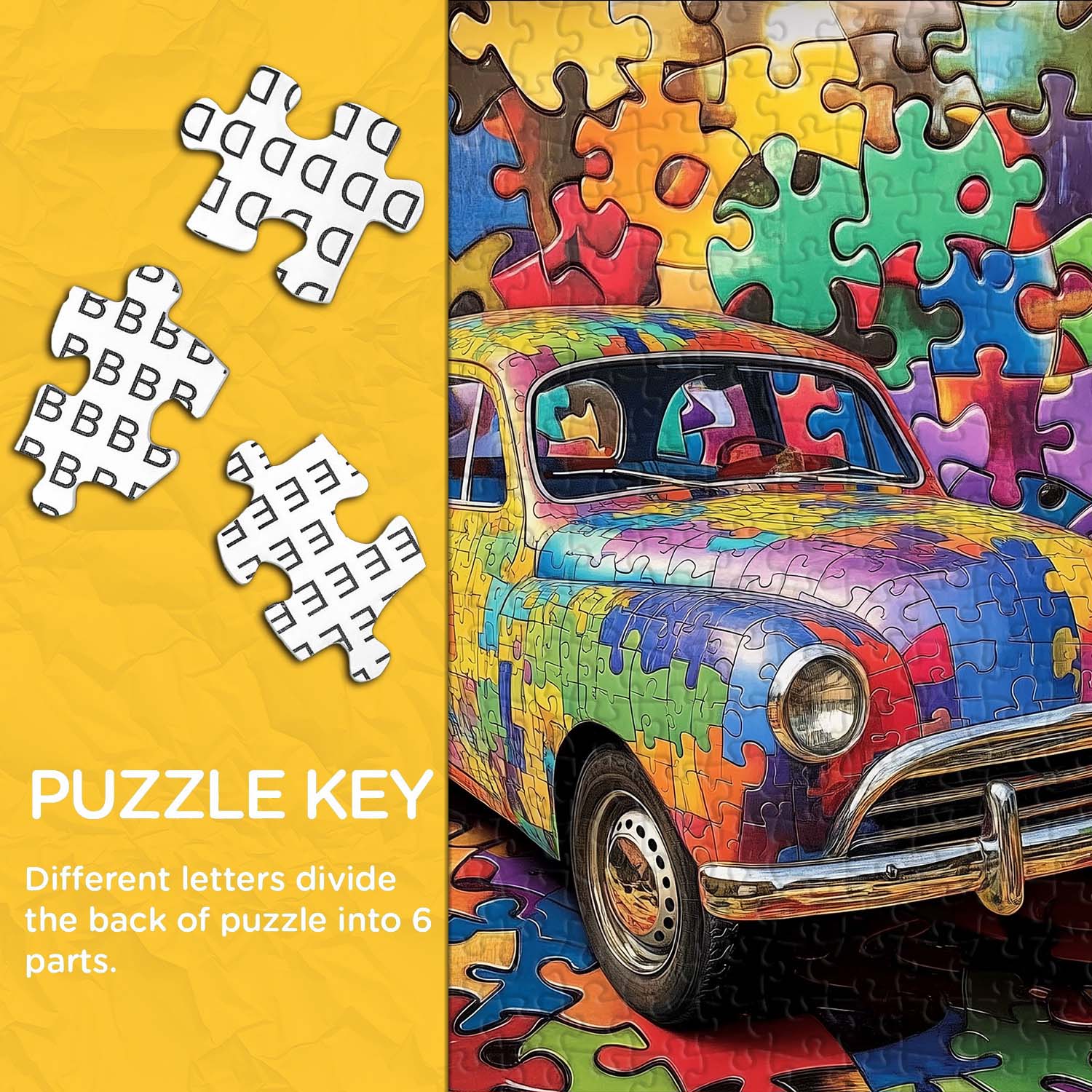 Colorful Retro Car Jigsaw Puzzle 1000 Pieces
