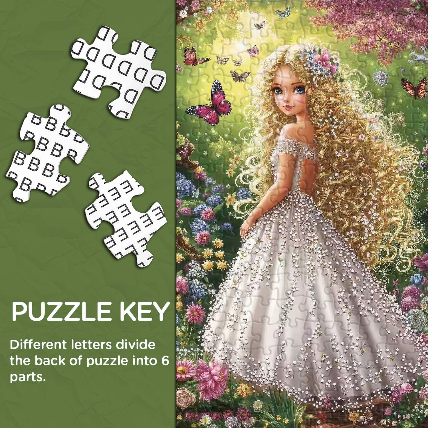 Blonde Beauty Amidst Flowers Jigsaw Puzzle 1000 Pieces