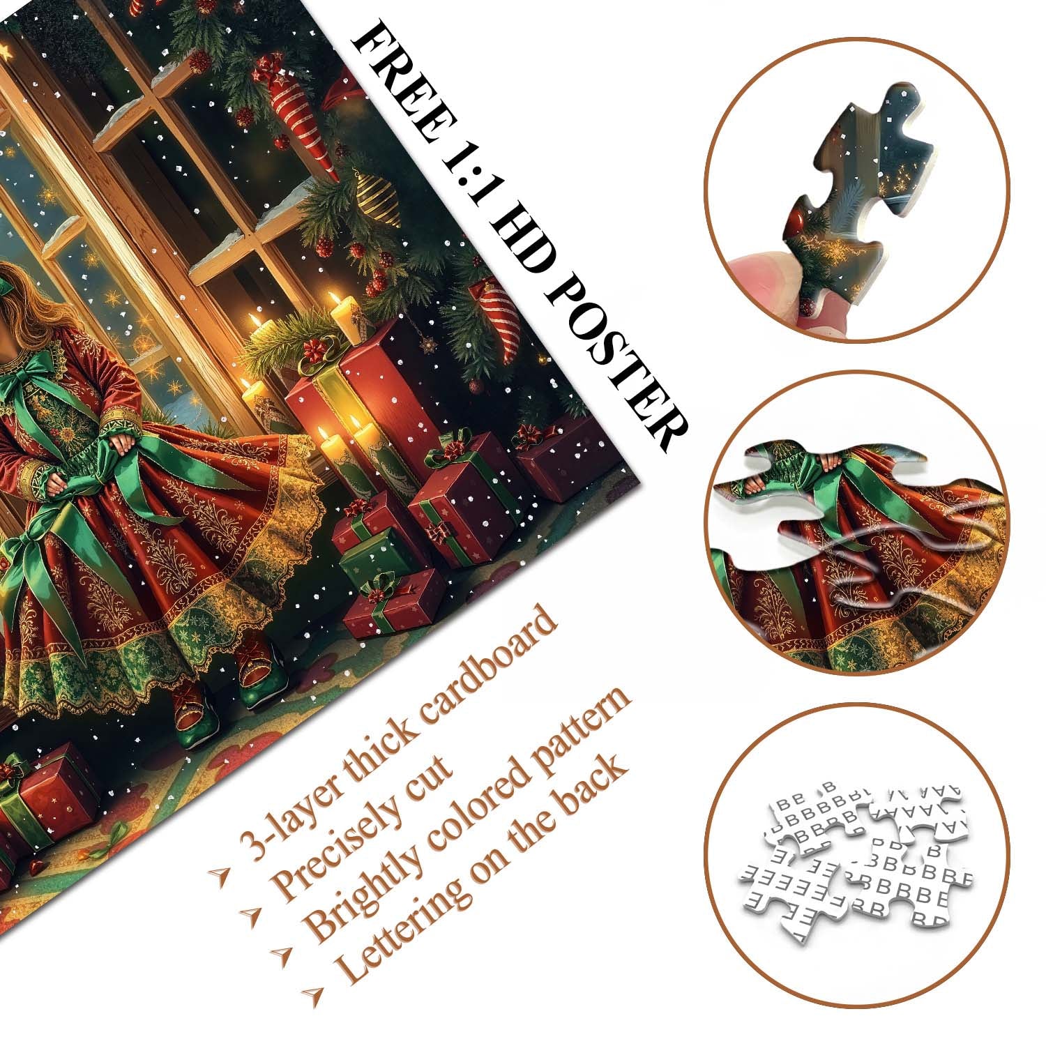 Girl's Christmas Moment Jigsaw Puzzle 1000 Pieces