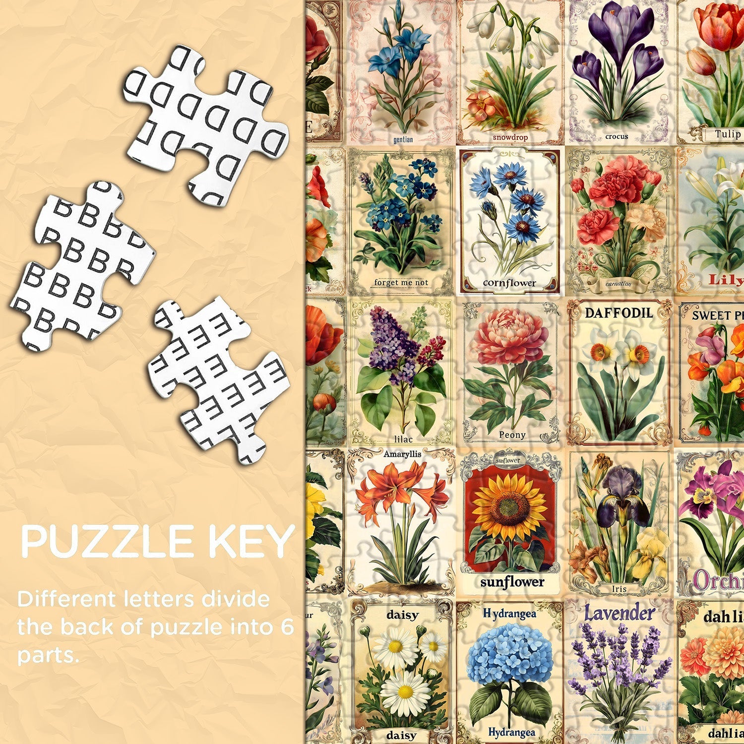 Vintage Floral Medley Puzzle 1000 Teile