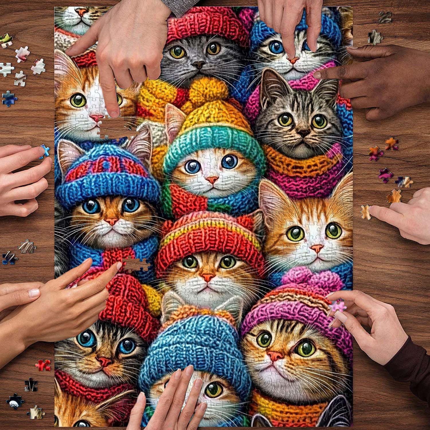 Knit Kitty Collective Jigsaw Puzzle 1000 Pieces