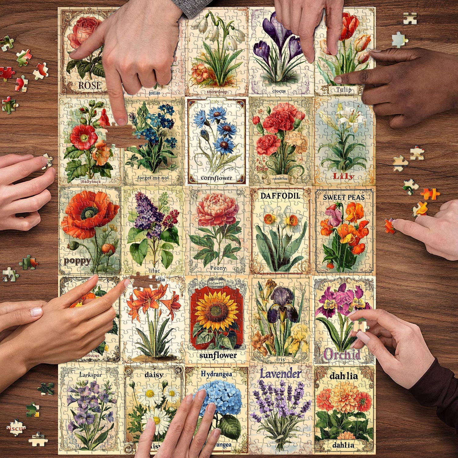 Vintage Floral Medley Puzzle 1000 Teile