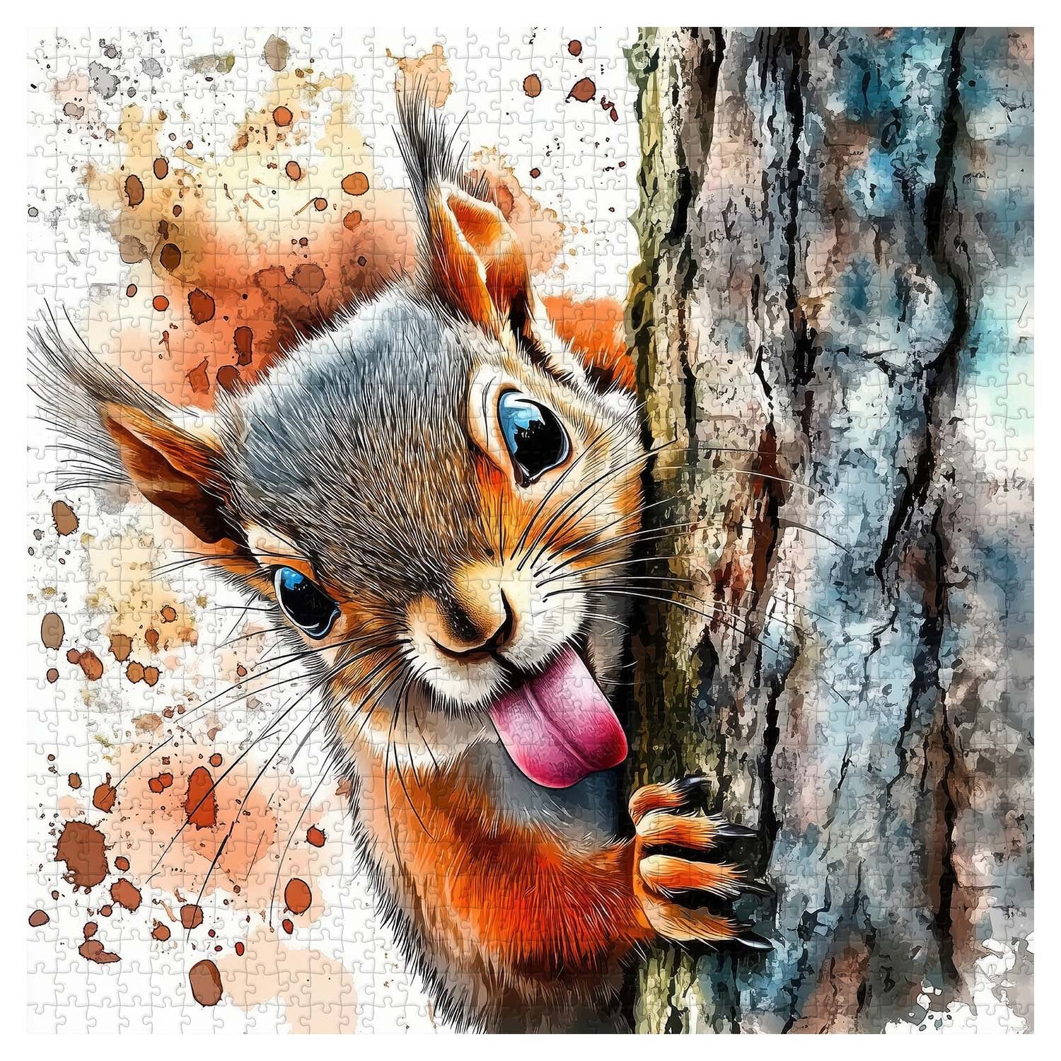 Mischievous Squirrel Jigsaw Puzzle 1000 Pieces