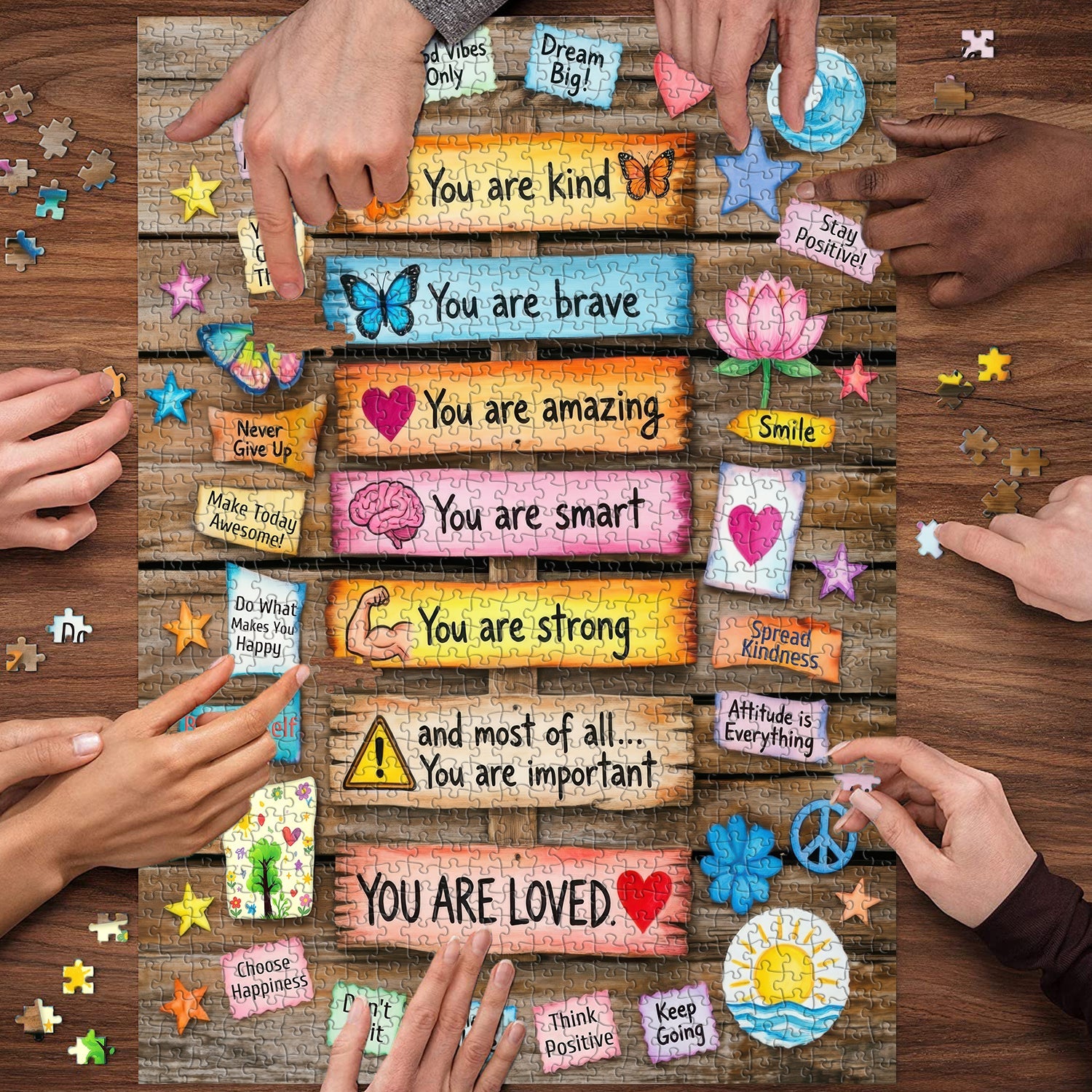 Daily Positivity Jigsaw Puzzle 1000 Pieces