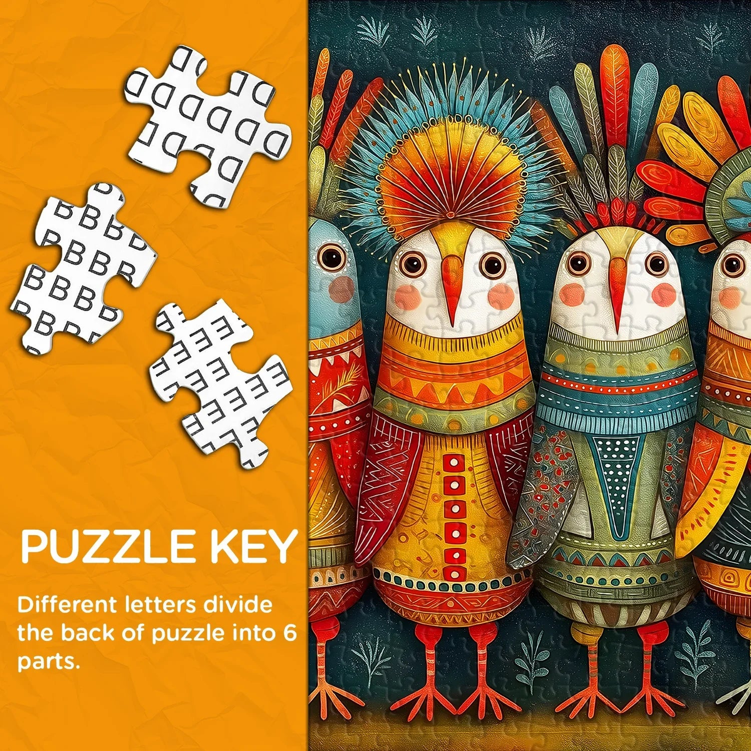 Puzzle Tribu de la Couronne de Plumes 1000 Pièces