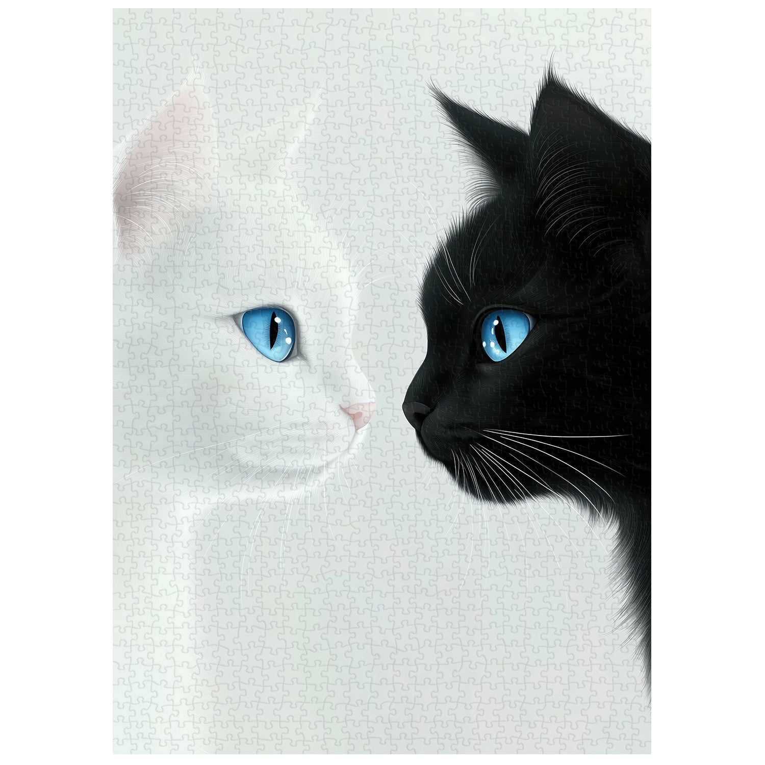White & Black Cats Jigsaw Puzzle 1000 Pieces