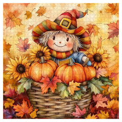 Autumn Basket Scarecrow Jigsaw Puzzle 1000 Pieces