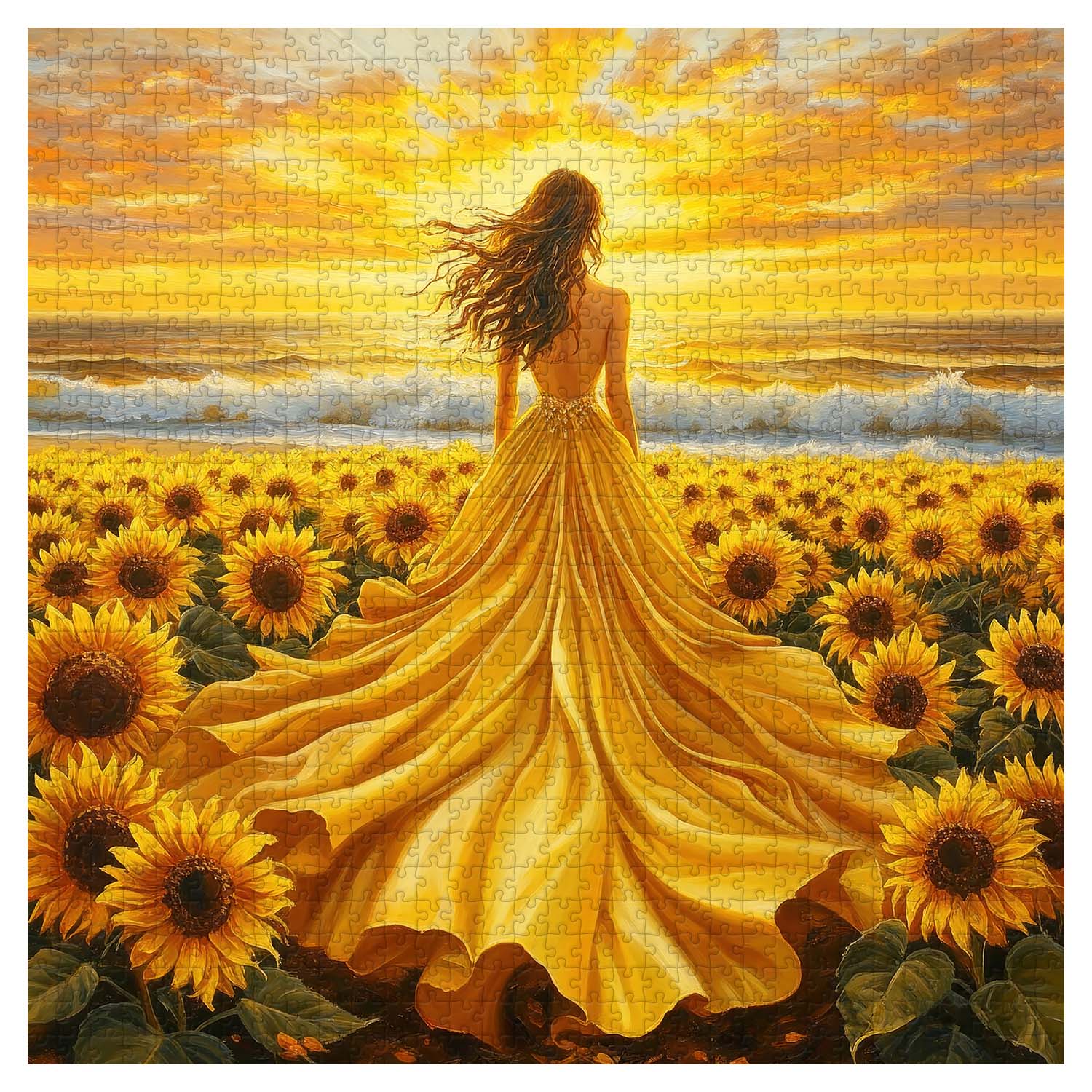 Sunflower Seascape Jigsaw Puzzle 1000 Pieces