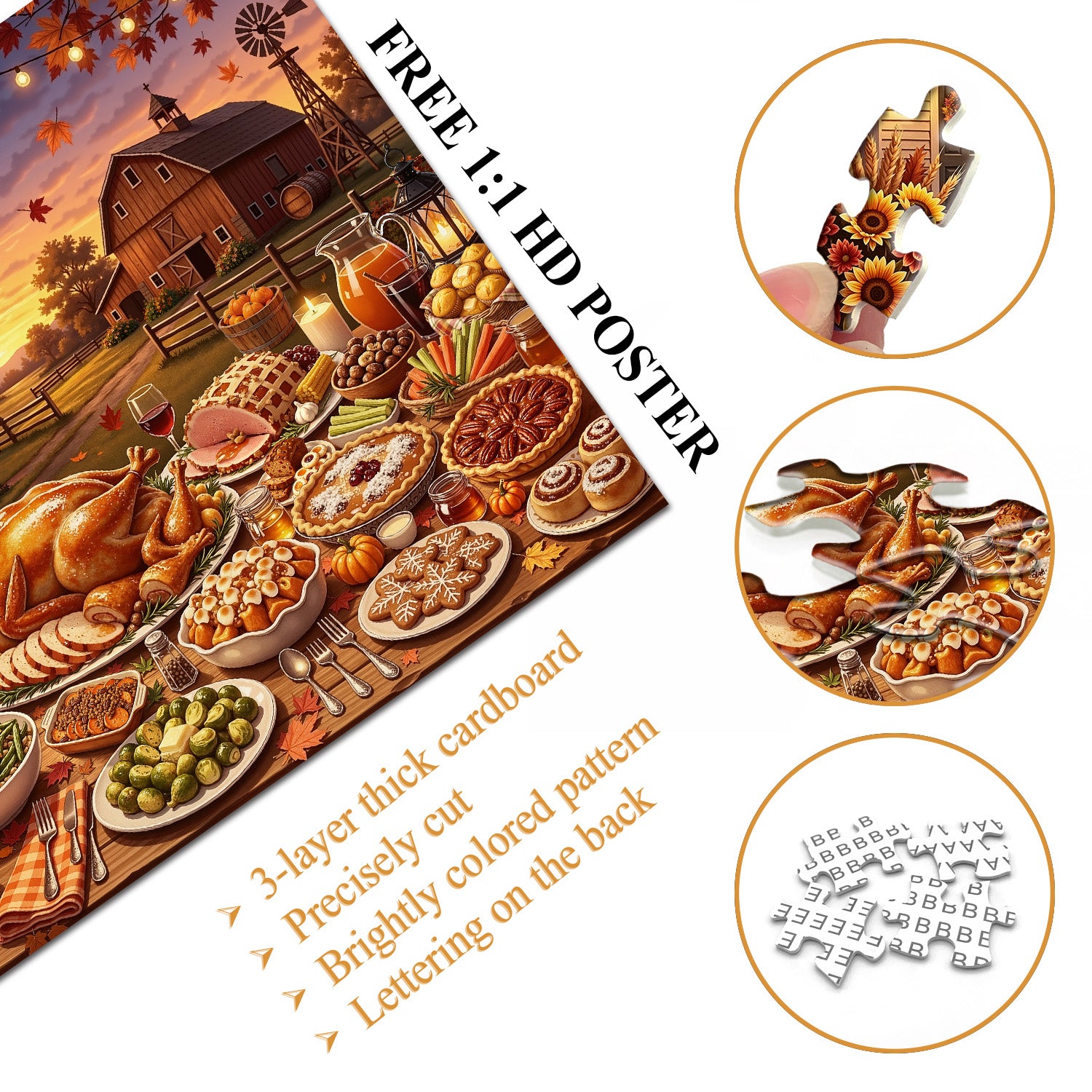 Autumn Feast Jigsaw Puzzle 1000 Piece