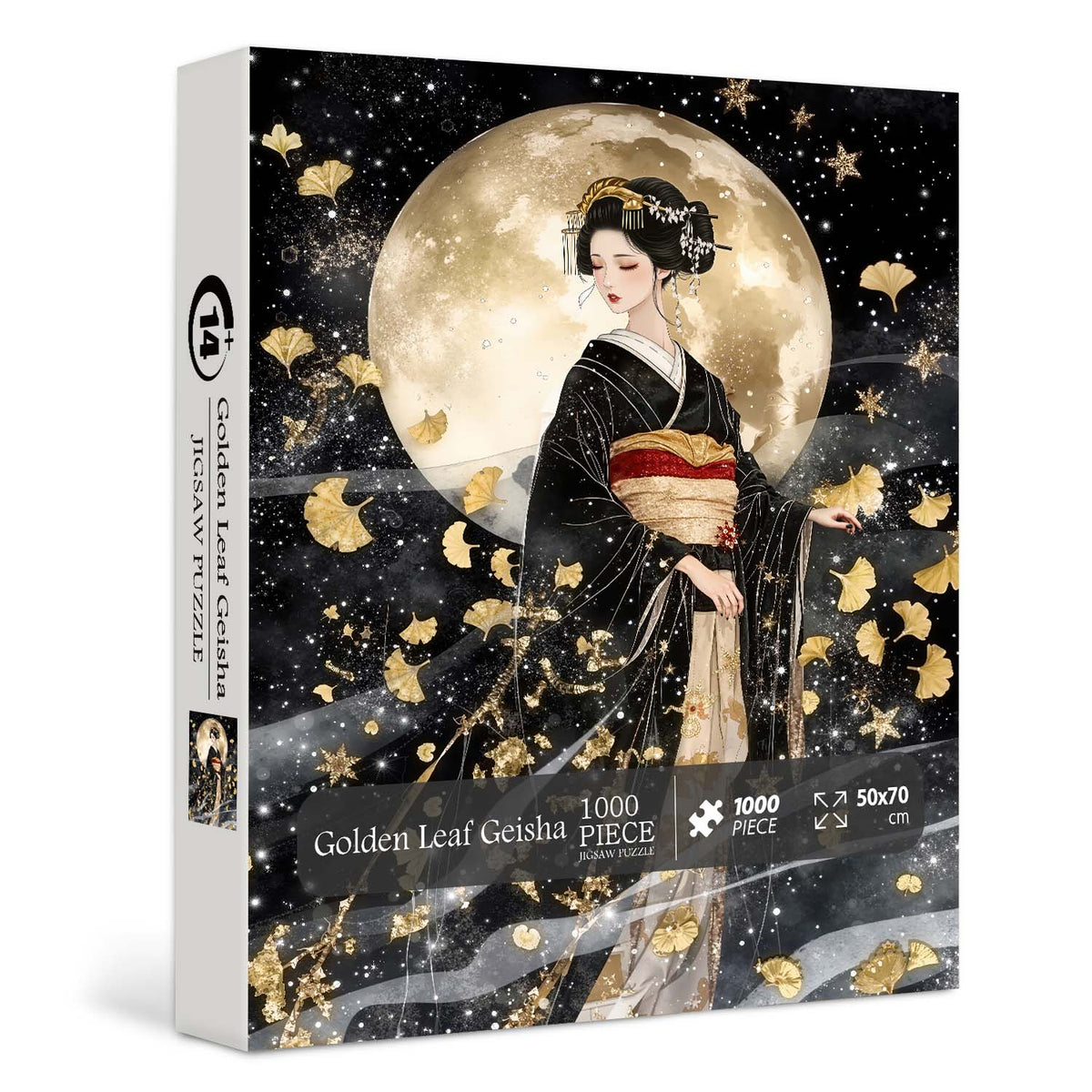 Golden Leaf Geisha Jigsaw Puzzle 1000 Pieces