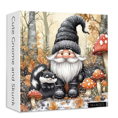 Cute Gnome and Skunk Jigsaw Puzzle 1000 Pieces
