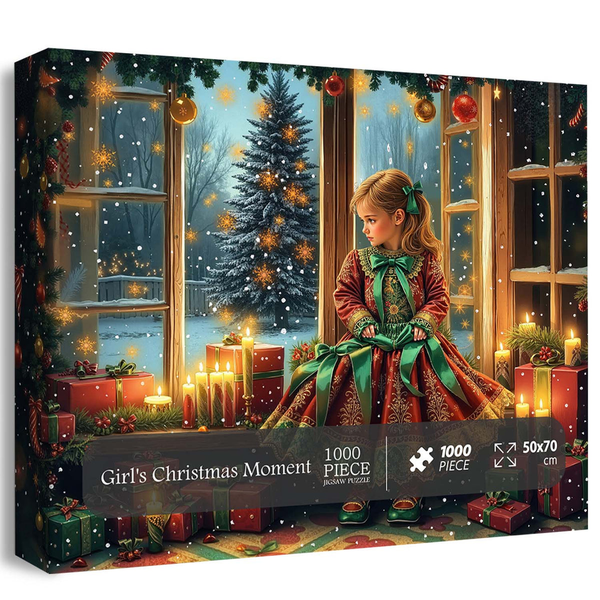 Girl's Christmas Moment Jigsaw Puzzle 1000 Pieces