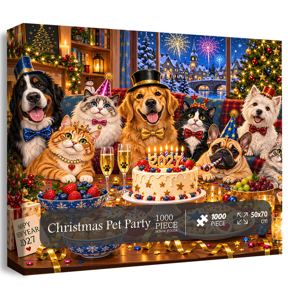 Christmas Pet Party Jigsaw Puzzle 1000 Pieces