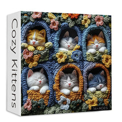 Gemütliche Kätzchen Puzzle 1000 Stücke