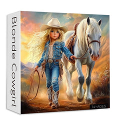 Blonde Cowgirl Jigsaw Puzzle 1000 Pieces