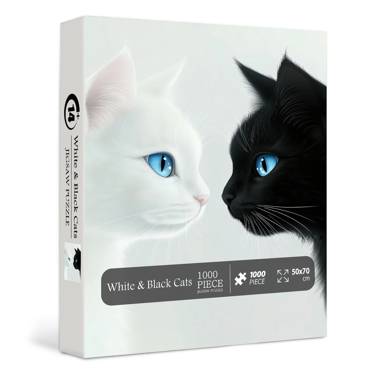 White & Black Cats Jigsaw Puzzle 1000 Pieces