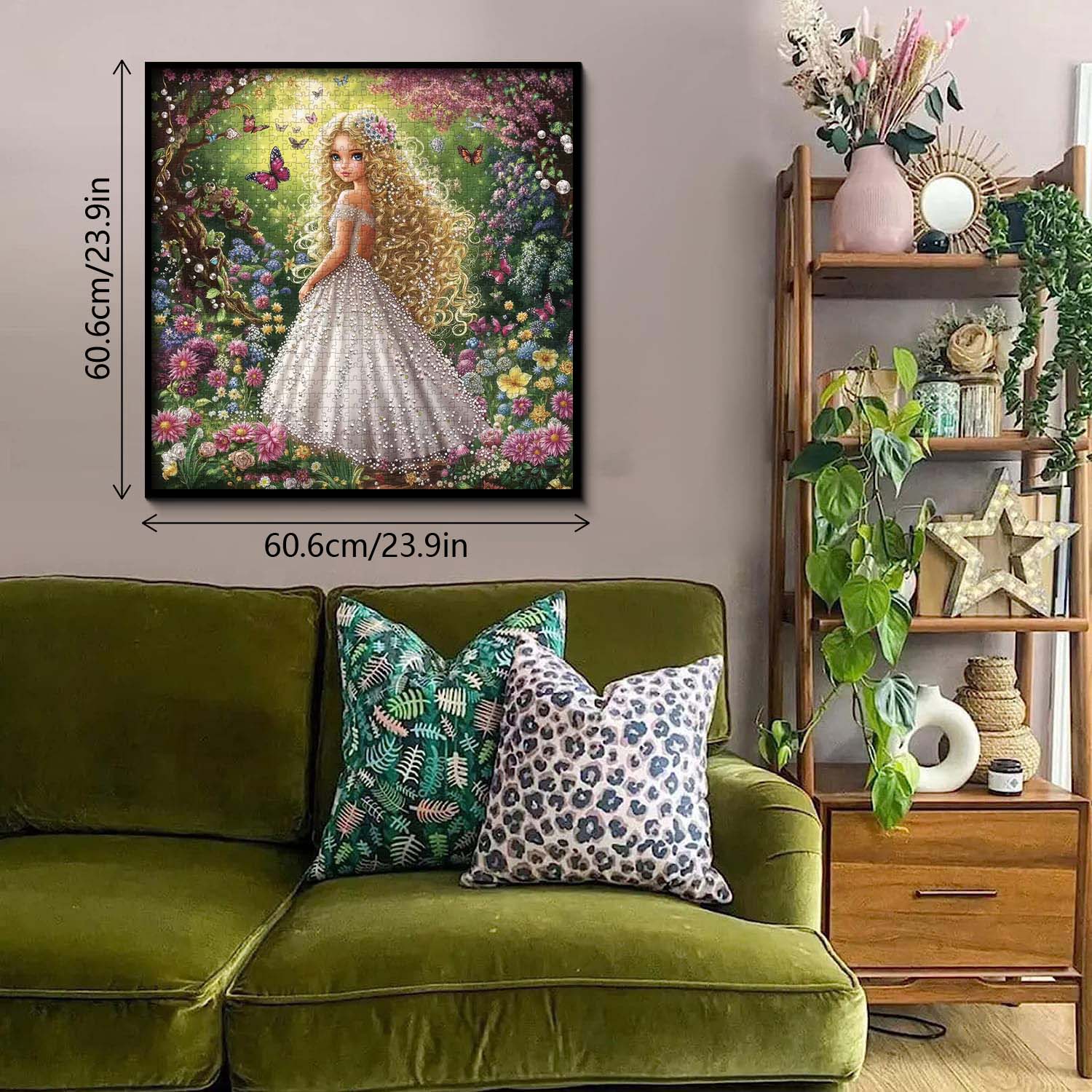 Blonde Beauty Amidst Flowers Jigsaw Puzzle 1000 Pieces
