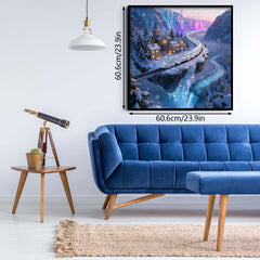 Valley Ice Crystal Train Jigsaw Puzzle 1000 Pieces