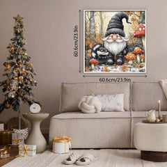 Cute Gnome and Skunk Jigsaw Puzzle 1000 Pieces