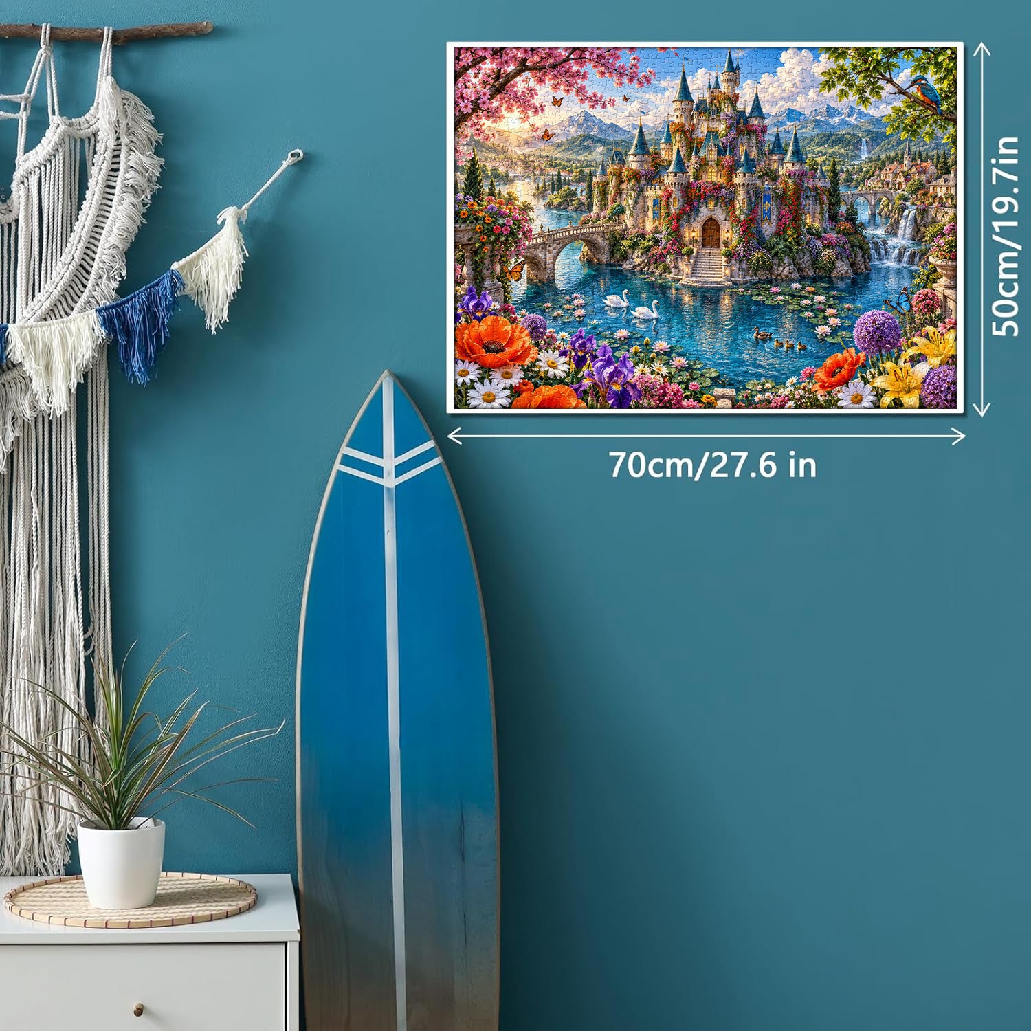 Floral Dream Castle Jigsaw Puzzle 1000 Piece