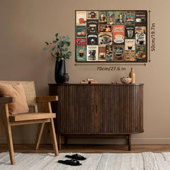 Vintage Coffee Collage Jigsaw Puzzle 1000 Pieces