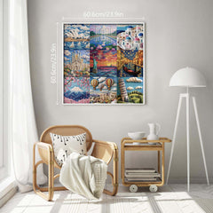 Travel Tales in Felt Jigsaw Puzzle 1000 Pieces