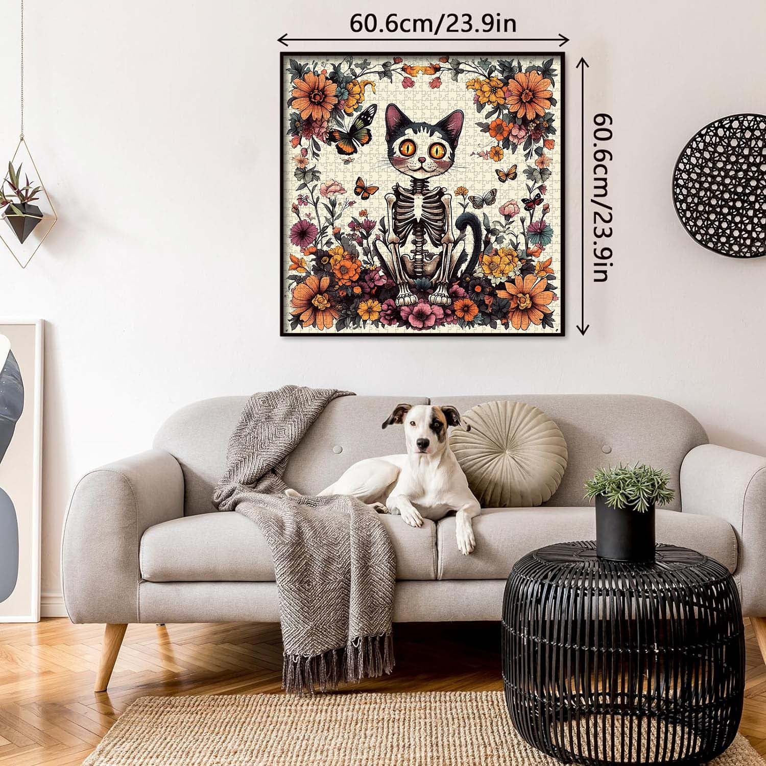Skeleton Cat Garden Jigsaw Puzzle 1000 Pieces