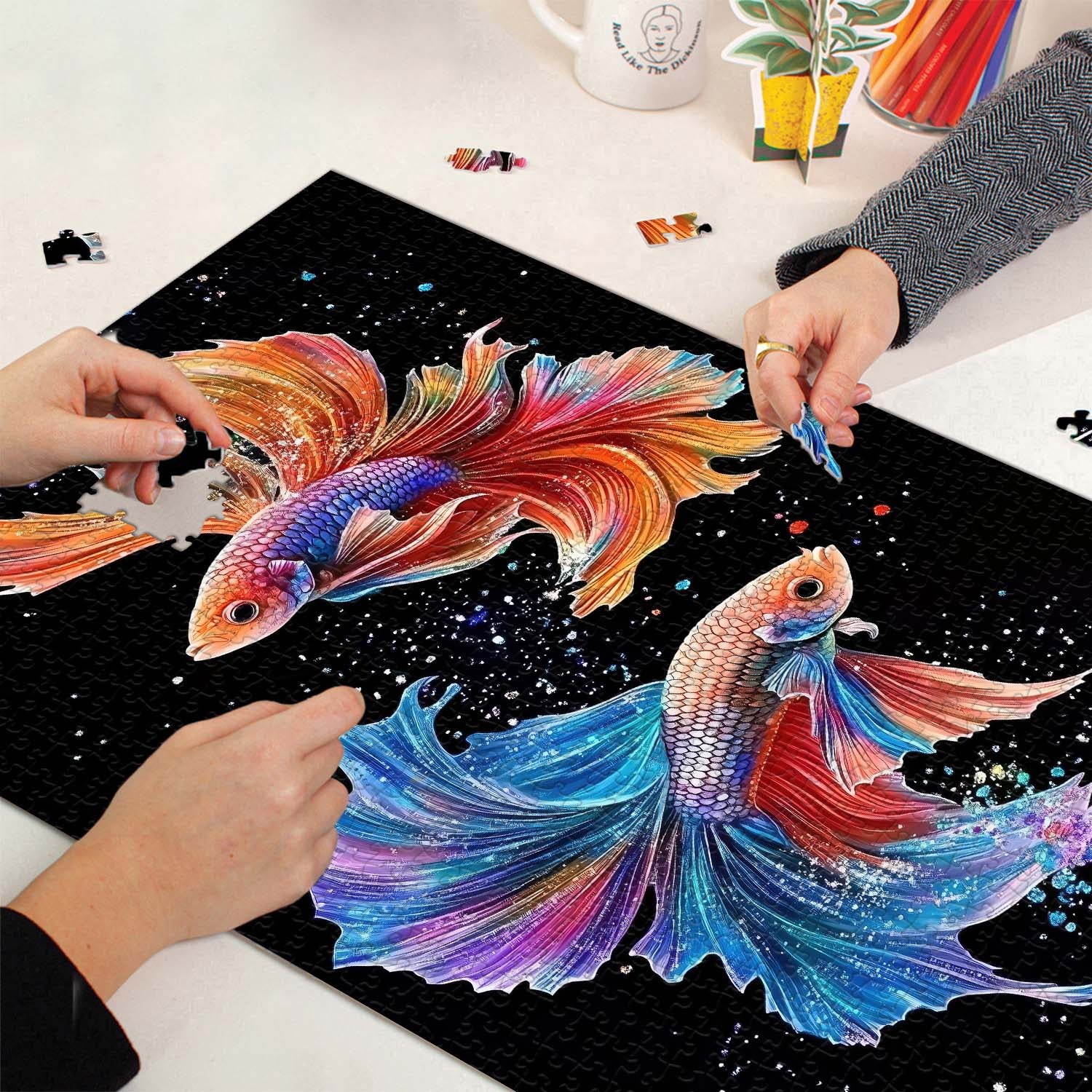 Radiant Watercolor Betta Jigsaw Puzzle 1000 Pieces