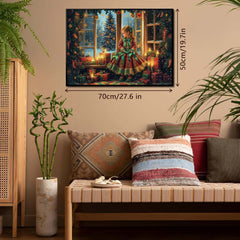 Girl's Christmas Moment Jigsaw Puzzle 1000 Pieces