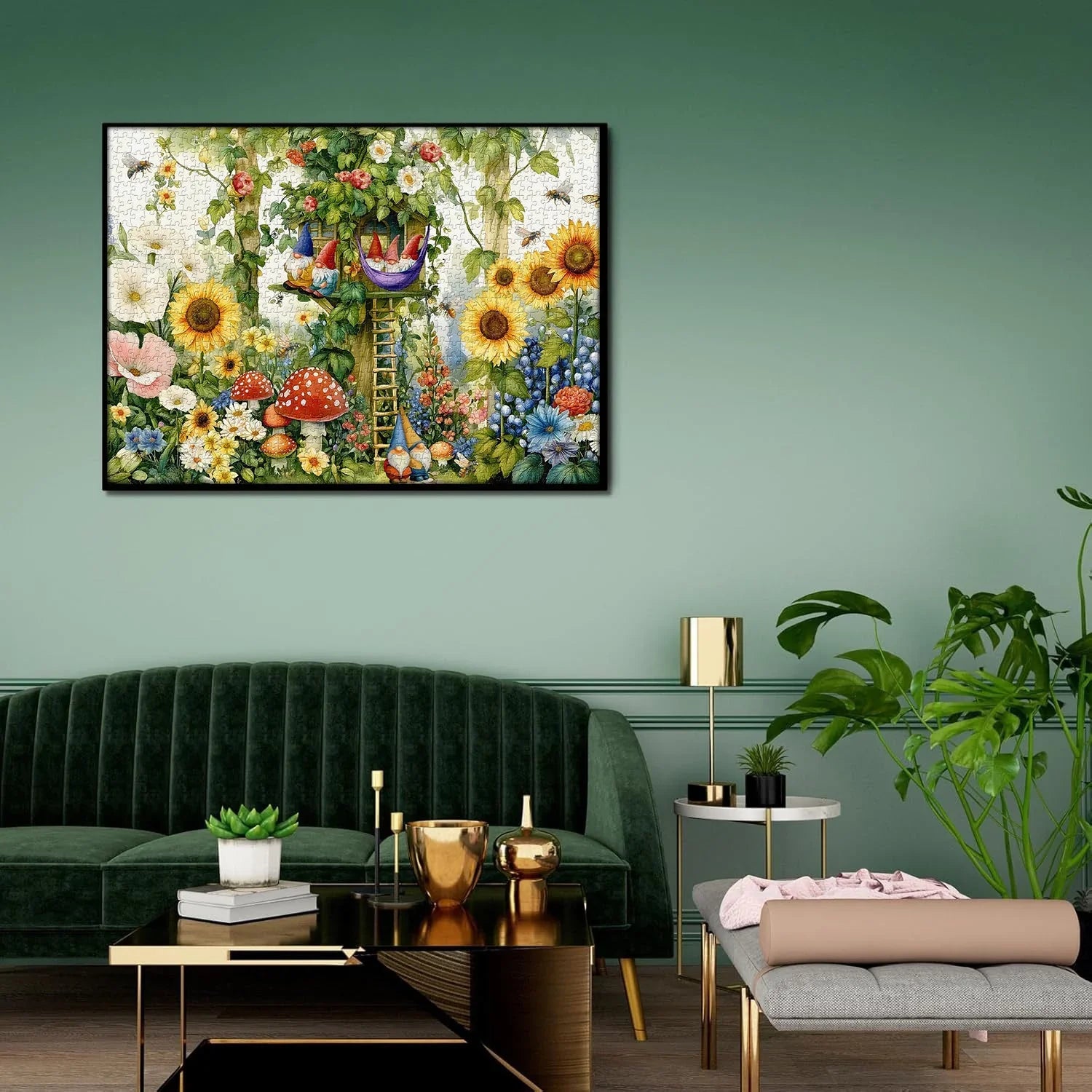 Gnomes in Bloom Jigsaw Puzzle 1000 Pieces