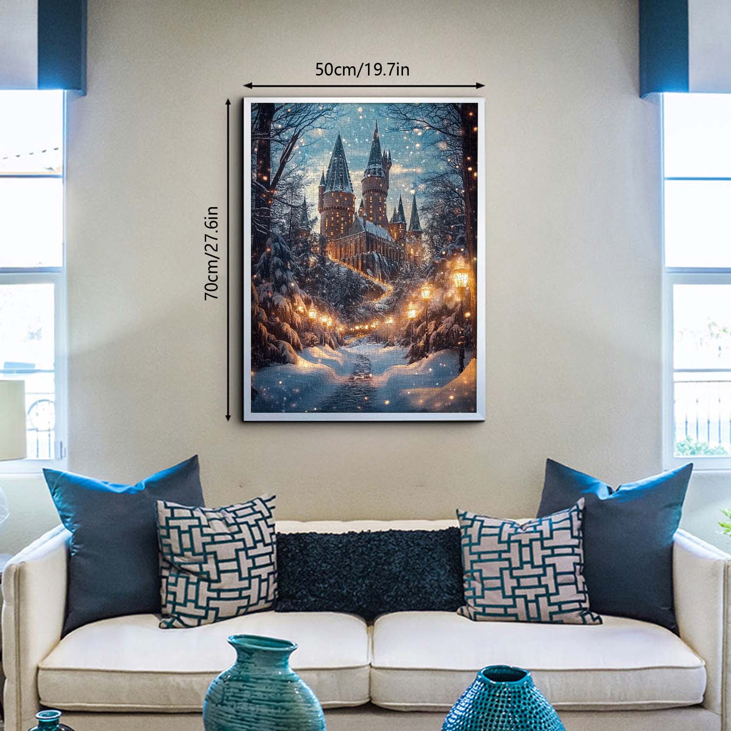 Hogwarts Castle in Winter Jigsaw Puzzle 1000 Pieces