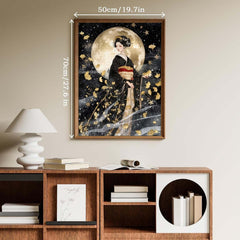 Golden Leaf Geisha Jigsaw Puzzle 1000 Pieces