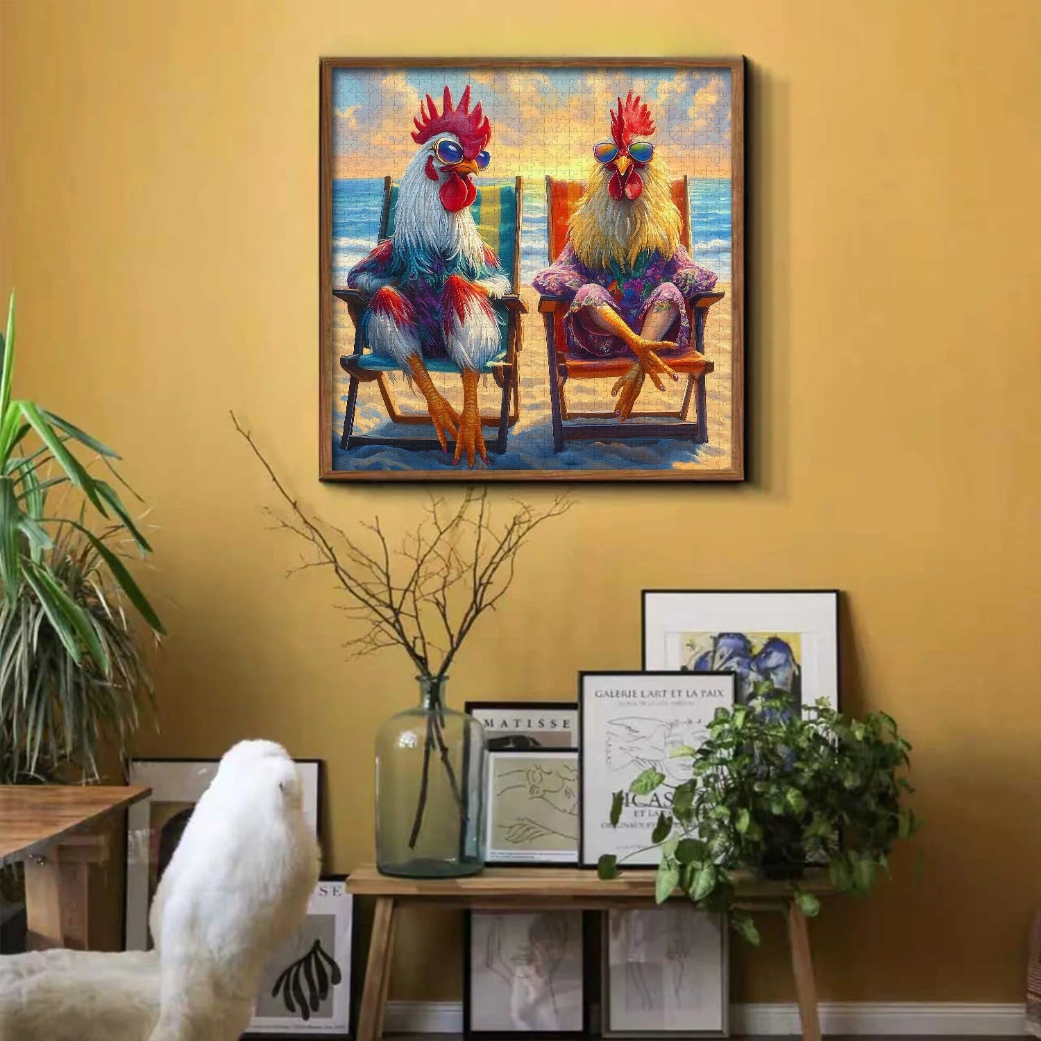 Beach Roosters Jigsaw Puzzle 1000 Pieces